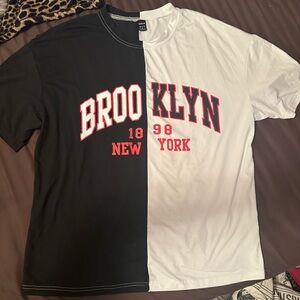 Brooklyn Tee , size small , black & white
